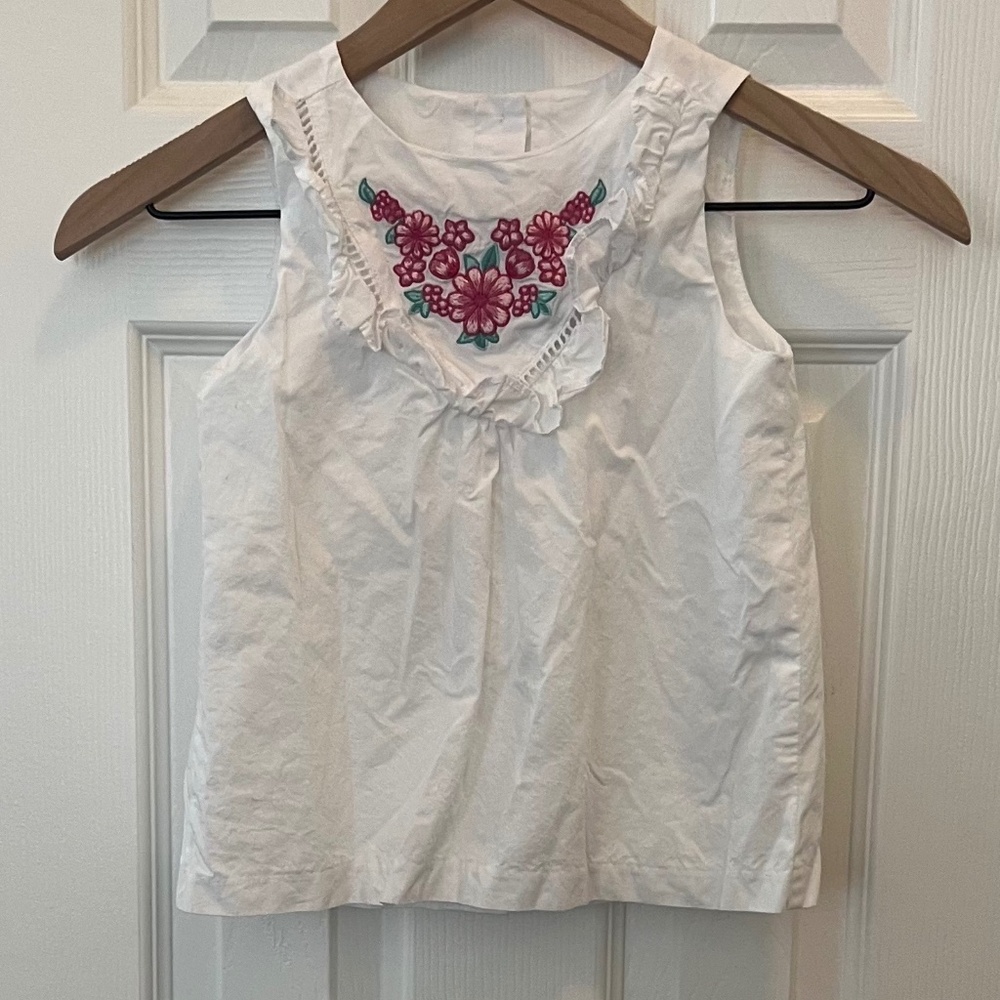 Janie and Jack Floral Embroidered Top 6y mauve